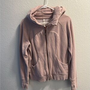Lululemon Scuba Hoodie in Heathered Bark Berry Good Used Condition size 10